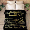 Celebrate Your Anniversary with the Perfect Gift: Personalized Fleece Blanket for Your Beloved Partner | Couples' Blanket for Valentine's Day, Birthday | Soft and Cozy Throw