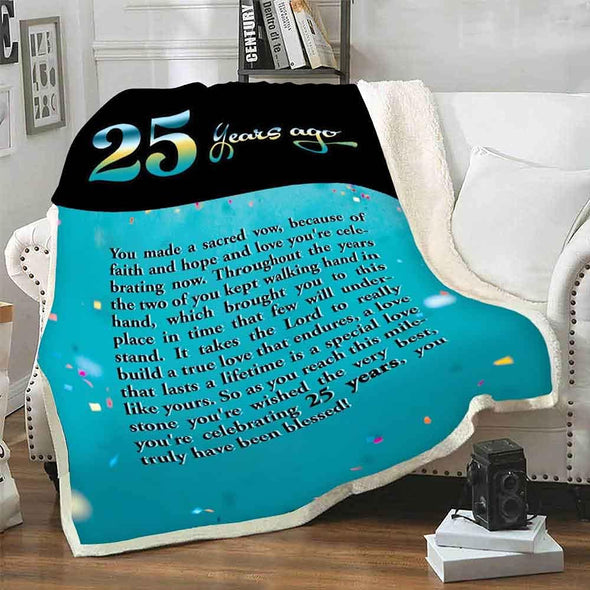 Customized Couple Blanket, Gift for Him/Her, Custom Wedding Year, Best & Premium Quality, Anniversary, Wedding Gift, Super Soft and Warm Blanket
