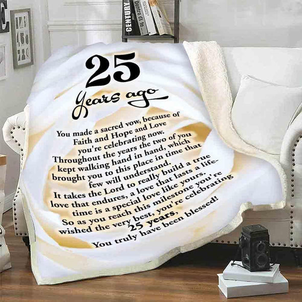 Customized Couple Blanket, Gift for Him/Her, Custom Wedding Year, Best and Premium Quality, Anniversary, Wedding Gift, Super Soft and Warm Blanket