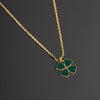 Foldable 4-Leaf Clover Necklace, crafted from stainless steel and 18k gold plating, perfect gift for like birthdays, Women's Day, Christmas, and Valentine's Day, delightful present for her