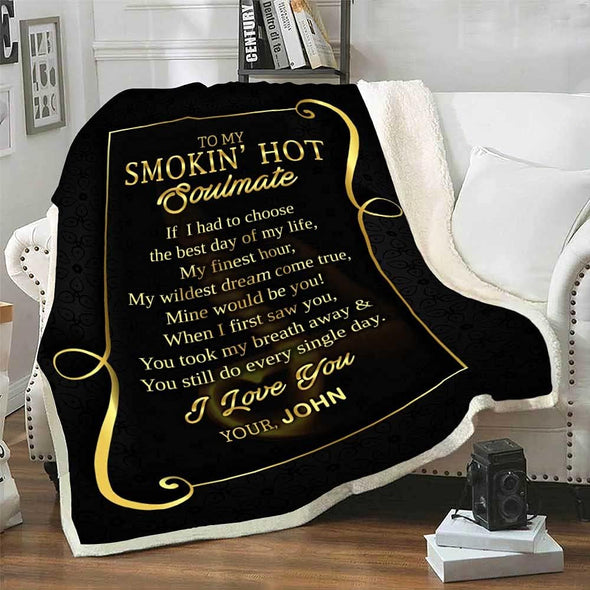 Customized Couple Blanket, Gift for Him/Her, Custom Name, Premium Quality, Birthday, Wedding Gift, Anniversary, Super Soft and Warm Blanket