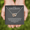 To My Soulmate/Girlfriend/Wife I Want to Be Your Last Everything, Interlocking Heart Pendant, Two Hearts Necklace, Couple Gifts, Necklace Jewelry for Her