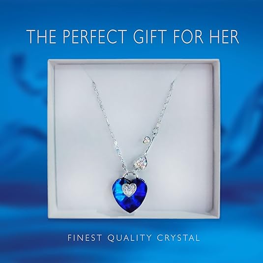 Premium Heart Lock Key Pendant Necklace | Crystal Heart Necklace For Girlfriend Silver Necklace | Birthday Christmas Valentine's Mothers Day Jewelry Gifts For Girls | Gift for Women/Sister/Wife/Girlfriend