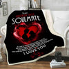 My Hot Smoking Soulmate I Love You Blanket for Couples, Personalized Blanket Lovely Present, Birthday, Anniversary, Valentine's Day, Velvet Soft, Light Weight Throw Warm Bed Blanket Gift