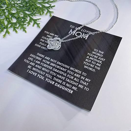 Meaningful Gift to Mom from Daughter Without You There Is No Me – I Love You Necklace, Christmas Gift, Sentimental Mother's Day Gift for Mom from Daughter, Unique Moms Birthday Gift Ideas