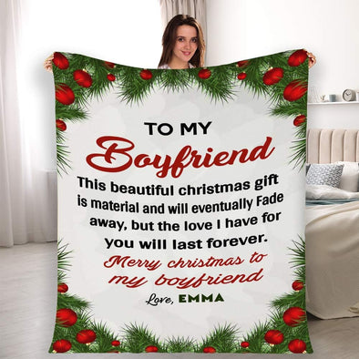 This Beautiful, Make This Christmas More Special for Your Partner, Super Soft and Warm Blankets for Couples with Customized Names, Blankets Specially Designed for Christmas