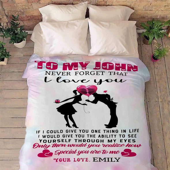 Customized Premium Quality Fleece Blanket for Couples, Best Gift for Your Love Partner with Quote, Wedding anniversary, Valentine's day, Birthday Gift, Supersoft And Cozy Blanket