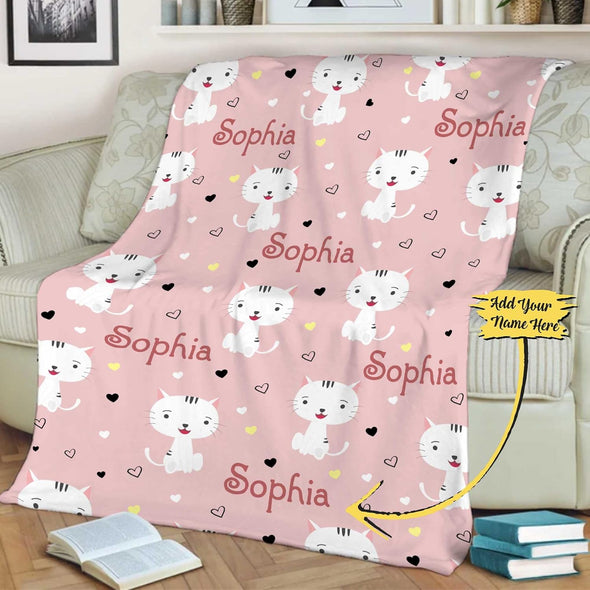 Customized Name Blanket for Kids/Toddlers from Grandparents, Family, Friends, Relatives, Gift for Birthday, Thanksgiving, Christmas, Festivals, Proudly Shipped from USA Fleece or Sherpa Blanket