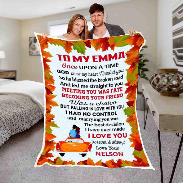 Customized Premium Quality Fleece Blankets for Couples with Quotes, Birthday, Valentine, Anniversary, Wedding Gifts, Supersoft and Warm Blanket