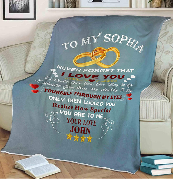 Customized Blanket for Couples with Their Partner's Name, Custom Gift with Quotes, Wedding, Anniversary, Valentine's Day Gifts, Super Soft Blanket