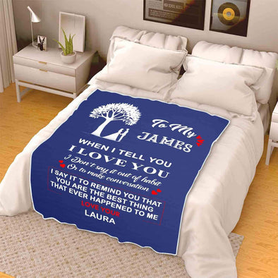 The Best Thing That Ever Happened To Me, Customized Blanket for Couples with Their Partner's name, Custom Gift with quotes, wedding, anniversary, valentine's day gifts, supersoft Blanket