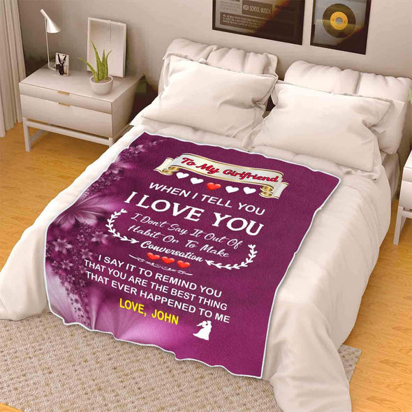 Premium Blanket, Blankets for Girlfriend, to My Girlfriend Premium Blanket, The Closest One to Your Heart Premium Blanket Couple, Couple Gifts, Presents from Love