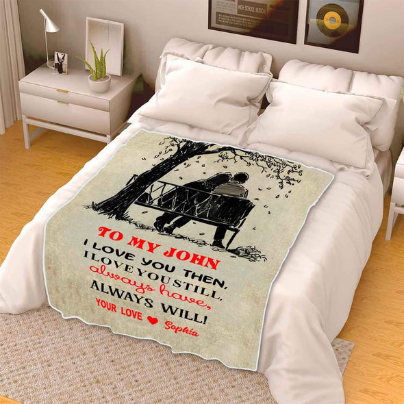 Customized Blanket for Couples with Their Partner's Name, Custom Gift with Quotes, Wedding, Anniversary, Valentine's Day Gift for her, Cozy and Supersoft Blanket