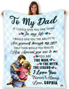 The Man The Myth The Legend, Customized Blanket for Father, with Custom Daughter/Son Name, Gift for Birthday, Father's Day, Thanksgiving, Super Soft and Warm Blanket