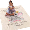 Cute Little Elephant Personalized Gift, Customized Kids Blanket, for Your Kids Grandkids Toddlers, Birthday, Children's Day,, Light Weight, Soft Fleece Throw Blanket