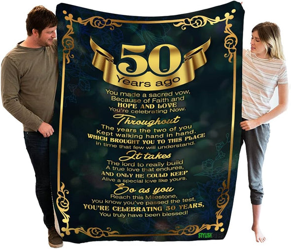 Customized Couples Blanket, Gift for Him/Her, Custom Wedding Year, Best & Premium Quality, Wedding Gifts, Anniversary, Super Soft and Warm Blanket