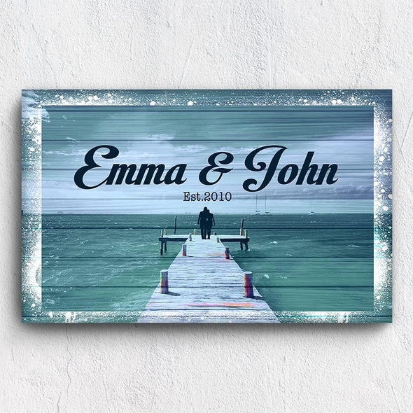 Forever Together: Personalized Couple Canvas - Capture Your Love Story with Custom Names and Dates! Perfect for Birthdays, Anniversaries, Valentine's Day, and Home Décor Delight