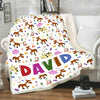 our Little One in Love: Personalized Kids' Name Blanket - Perfect Gift from Loved Ones for Birthdays, Holidays, and Special Occasions! Adorned with Adorable Animal Designs and Customized with Your Child's Name, Printed in the USA