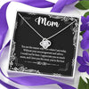 Mom, I Love You The Most, You Are The Best,  Message Card with Love Knot Necklace, Gift For Mother's Day, Christmas, Birthday, Silver Jewelry For Her, Present For First Love Of Your Life