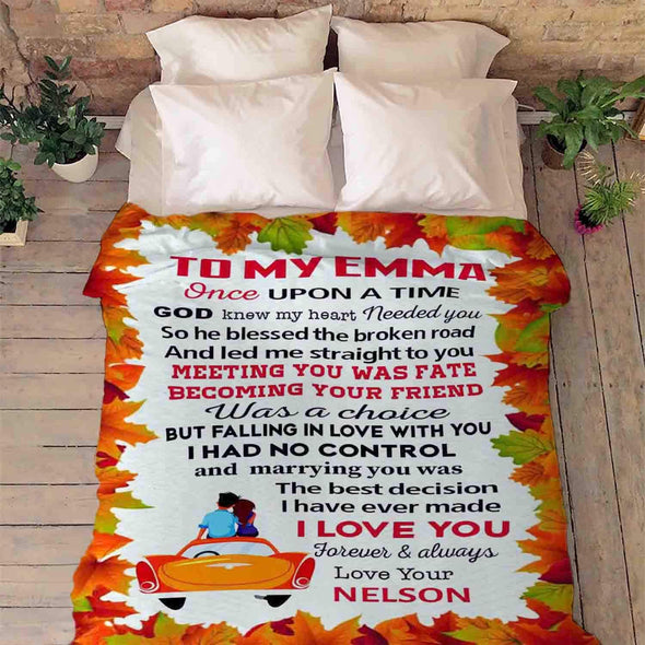 Customized Premium Quality Fleece Blankets for Couples with Quotes, Birthday, Valentine, Anniversary, Wedding Gifts, Supersoft and Warm Blanket