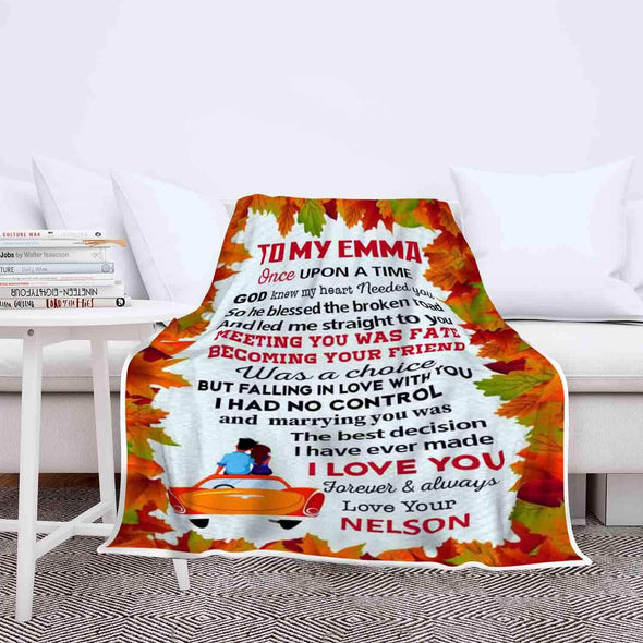 Customized Premium Quality Fleece Blankets for Couples with Quotes, Birthday, Valentine, Anniversary, Wedding Gifts, Supersoft and Warm Blanket