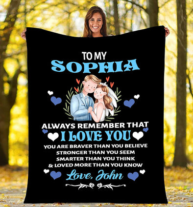 Stronger Than You Seem, Customized Fleece Blankets for Couples, Best Gift for Your Life Partner with Quotes, Valentine's day gifts, Anniversary, Birthday Gift, Super soft And Cozy Blanket