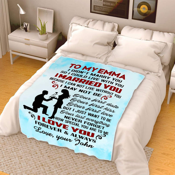 Customized Blanket for Couples, Best Gift for Your Life Partner with Quotes, Wedding Anniversary, Valentine's day gifts, Birthday Gift, Supersoft And Cozy Blanket