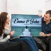Forever Together: Personalized Couple Canvas - Capture Your Love Story with Custom Names and Dates! Perfect for Birthdays, Anniversaries, Valentine's Day, and Home Décor Delight