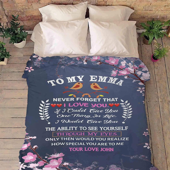 Personalized Couple's Blanket: Customized Gift with Partner's Names and Quotes - Perfect for Weddings, Valentine's Day - Luxuriously Soft and Cozy Throw