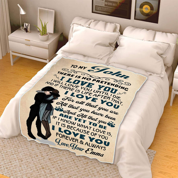 Customized Premium Quality Fleece Blanket for Couples, Best Gift for Your Life Partner with Quotes, Wedding Anniversary, Valentine's Day, Birthday Gift, Super Soft and Cozy Blanket