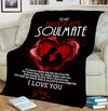 My Hot Smoking Soulmate I Love You Blanket for Couples, Personalized Blanket Lovely Present, Birthday, Anniversary, Valentine's Day, Velvet Soft, Light Weight Throw Warm Bed Blanket Gift
