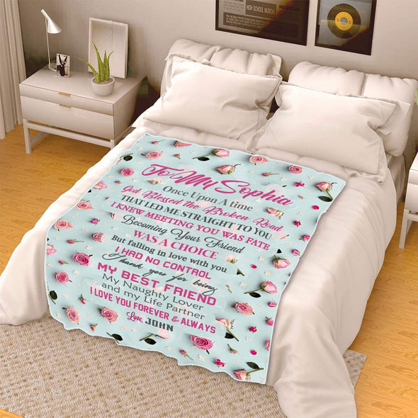 Customized Blanket for Couple, I Will Always Be with You Blanket Partner's Name, Custom Gift for Couple with Quotes, Wedding, Valentine's Day Gift for Them. Cozy Blanket