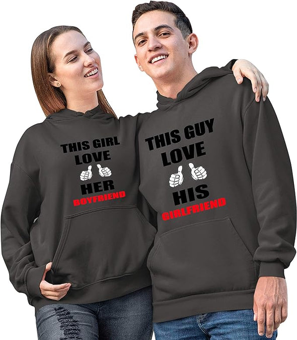 This Girl Loves Her Boyfriend/Girlfriend Hoodie, Unisex Hoodies For Couples