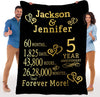 Celebrate Your Anniversary with the Perfect Gift: Personalized Fleece Blanket for Your Beloved Partner | Couples' Blanket for Valentine's Day, Birthday | Soft and Cozy Throw