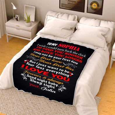 Customized Blanket for Couple, with Partner's Name and with Quotes, Wedding Gift, Valentine's Day Gift Super Soft and Cozy Blanket