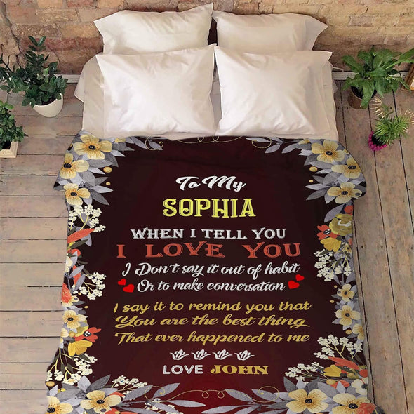 Personalized Couple Blankets - Cherish Your Connection with 'To My Girlfriend' Custom Throw - Heartfelt Gifts for Couples - Thoughtful Presents from Boyfriend