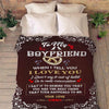 Premium Couples Blanket - Ideal Gift for Boyfriend - 'To My Boyfriend' Personalized Throw - Keep Your Loved One Close with Our Heartwarming Couple Gift
