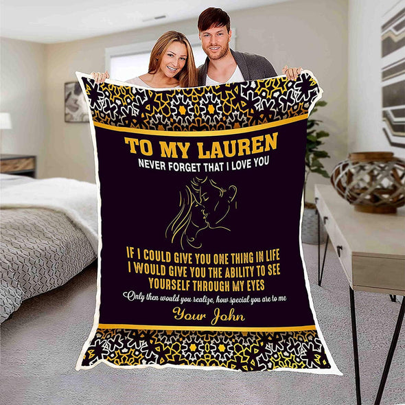 Personalized Couple's Blanket: Custom Gift with Partner's Names and Quotes - Perfect for Weddings, Valentine's Day - Cozy Throw for a Memorable Gift