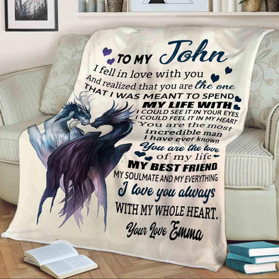 Customized Premium Quality Fleece Blanket for Couples, Best Gift for Love Partner with Quote, Wedding anniversary, Valentine's day, Birthday, Supersoft Cozy Blanket