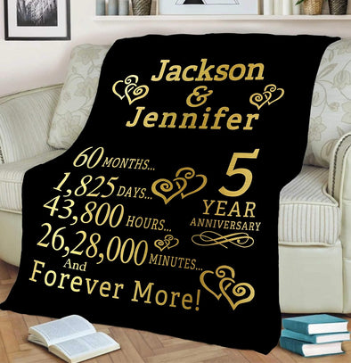 Celebrate Your Anniversary with the Perfect Gift: Personalized Fleece Blanket for Your Beloved Partner | Couples' Blanket for Valentine's Day, Birthday | Soft and Cozy Throw