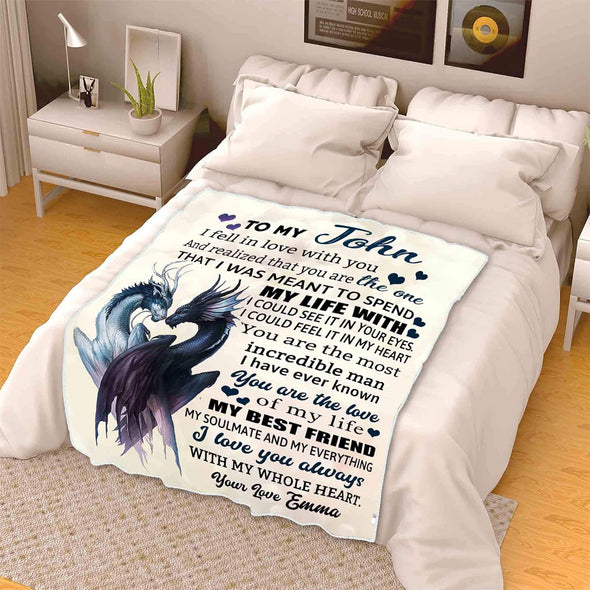Customized Premium Quality Fleece Blanket for Couples, Best Gift for Love Partner with Quote, Wedding anniversary, Valentine's day, Birthday, Supersoft Cozy Blanket