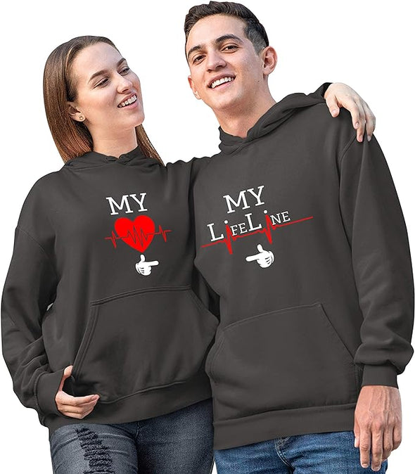 My Lifeline, Unisex Hoodies, Kangaroo Pocket, For Couples, Couple Hoodie