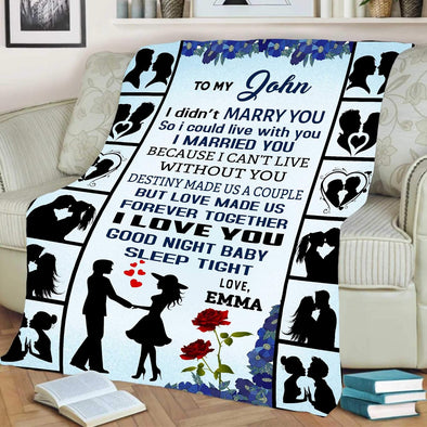 Personalized High-Quality Fleece Blanket for Couples - Ideal Gift for Your Beloved, Featuring Heartwarming Quotes. Perfect for Valentine's Day, Birthdays, or Any Special Occasion. Luxuriously Soft and Comfortable Throw