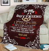 Premium Couples Blanket - Ideal Gift for Boyfriend - 'To My Boyfriend' Personalized Throw - Keep Your Loved One Close with Our Heartwarming Couple Gift