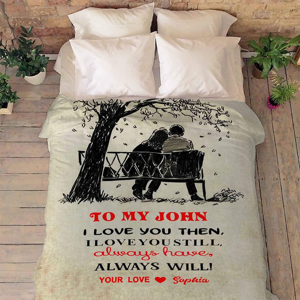 Customized Blanket for Couples with Their Partner's Name, Custom Gift with Quotes, Wedding, Anniversary, Valentine's Day Gift for her, Cozy and Supersoft Blanket
