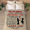 Customized Blanket for Couples, Best Gift for Your Life Partner with Quotes, Wedding Anniversary, Valentine's Day Gifts, Birthday Gift, Supersoft and Cozy Blanket