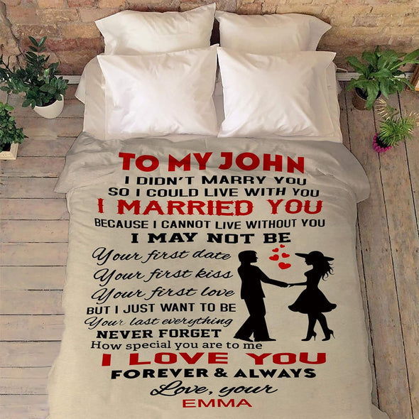 Customized Blanket for Couples, Best Gift for Your Life Partner with Quotes, Wedding Anniversary, Valentine's Day Gifts, Birthday Gift, Supersoft and Cozy Blanket