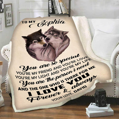 You are The Person I Need, Customized Fleece Blankets for Couples, Best Gift for Your Life Partner with Quotes, Valentine's Day, Birthday Gift, Super Soft and Cozy Blanket