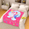 Personalized Unicorn Throw Blanket for Girls - Soft Fleece Toddler Blanket, Perfect Bedroom Décor & Custom Birthday Gift with Name - Printed in USA
