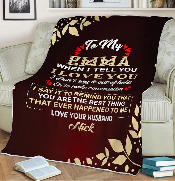 Personalized Couple Blankets - Express Your Love with 'To My Girlfriend' Custom Throw - Heartfelt Couple Gifts from Husband